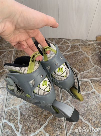 Роликовые коньки детские 34-37 + шлем