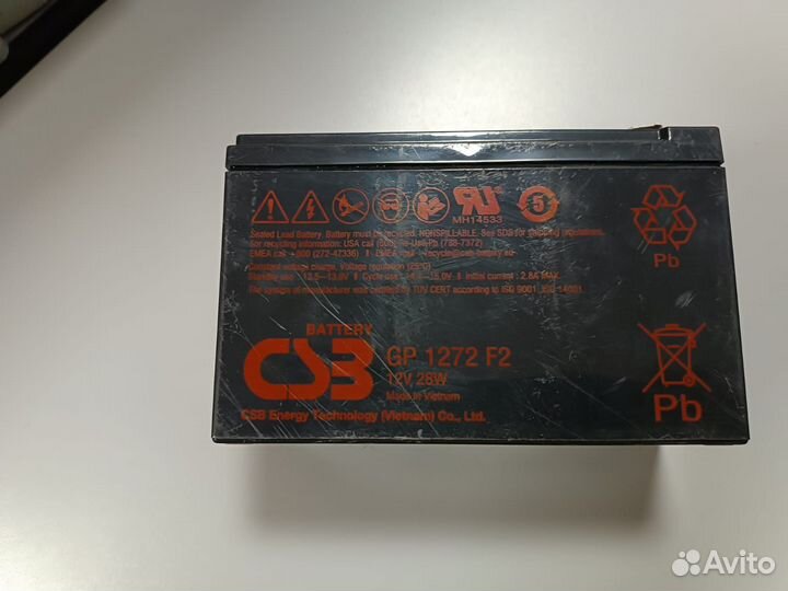 Аккумуляторная батарея CSB GP1272 F2 б/у