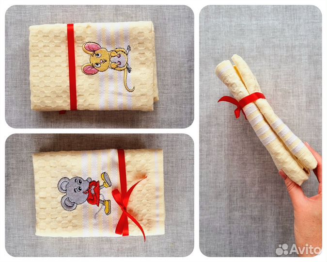 Полотенца вафельные Набор в подарочной упаковке