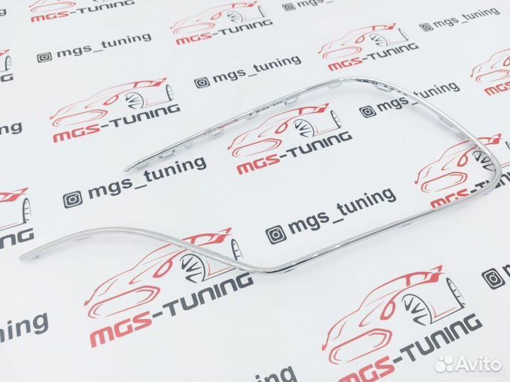 Хром планка бампера левая Mercedes w222 S63 AMG