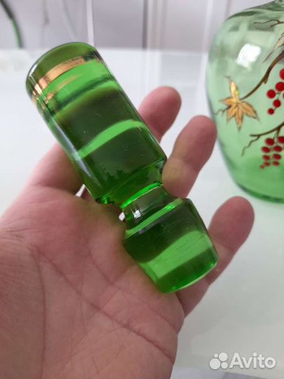 Винтажный Графин с рюмками/позолота/эмаль