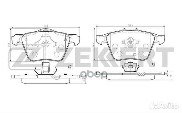 Колодки торм. диск. передн. Volvo XC90 02- bs-1