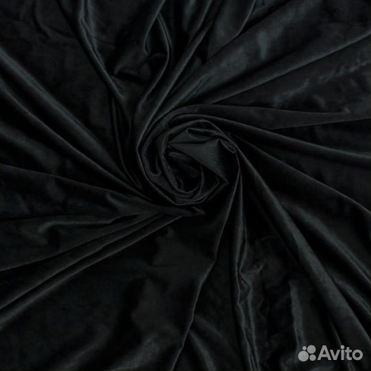 Ткань велюр, черный