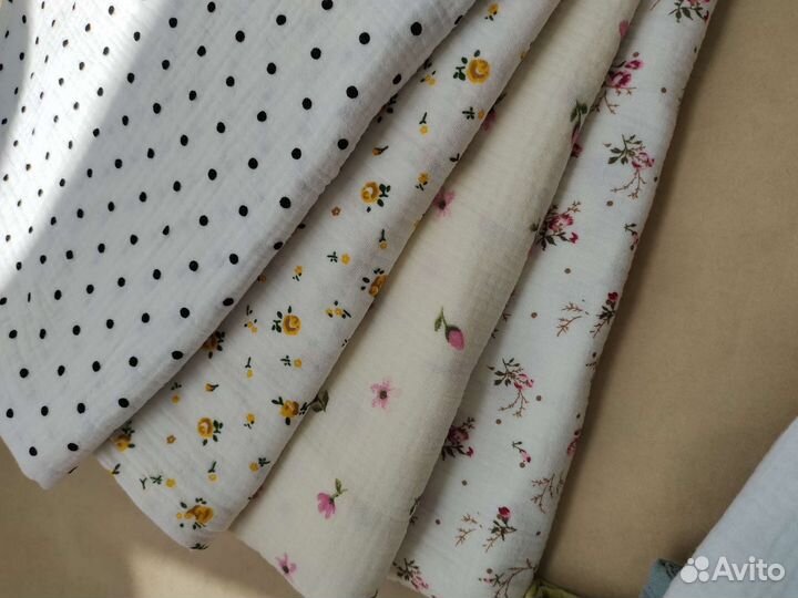 Муслиновые пеленки новые отшитые ручная работа