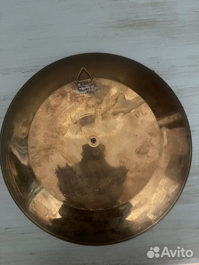 Тарелка настенная латунь