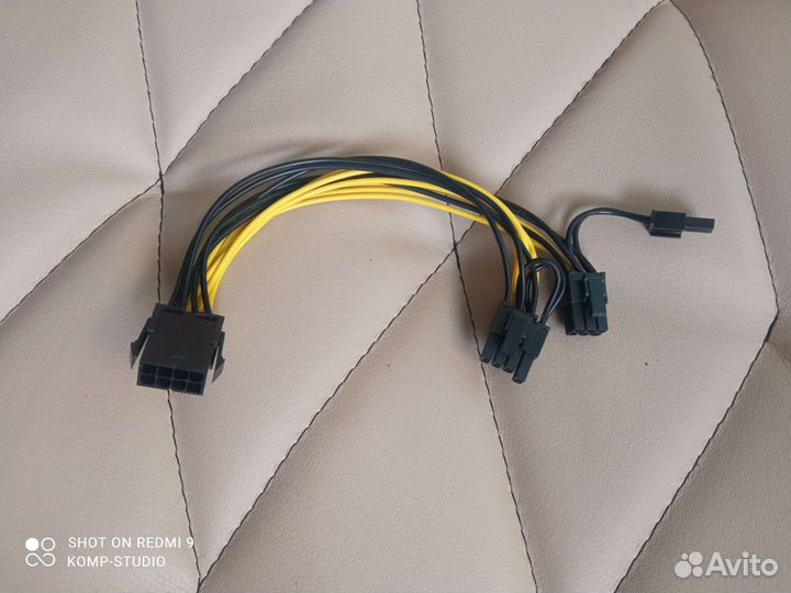 Райзера pci-e x1, переходник PCI-E 6 pin - 2х8 pin