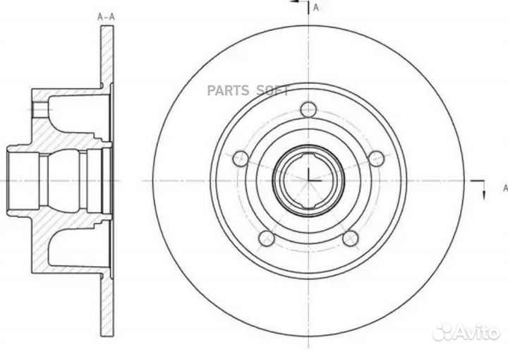 Road house 6431.00 Диск торм. зад.245x10 5 отв