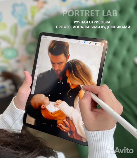 Печать фотографий и портретов по фото на холсте