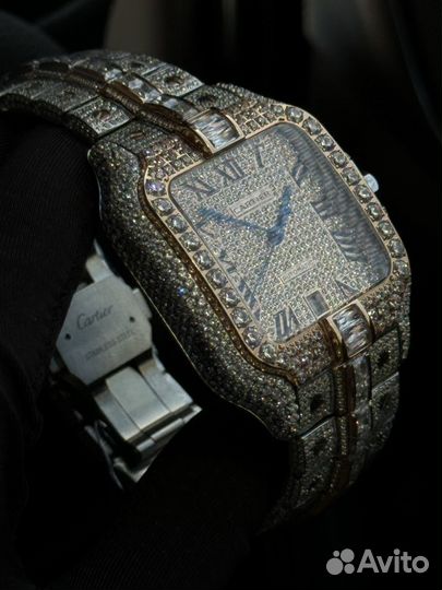 Часы Cartier Santos с бриллиантами