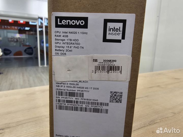 Ноутбук Lenovo новый по чеку 35 000