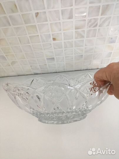 Ваза для фруктов хрусталь