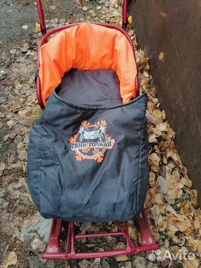 Детские санки коляска Тяни-толкай