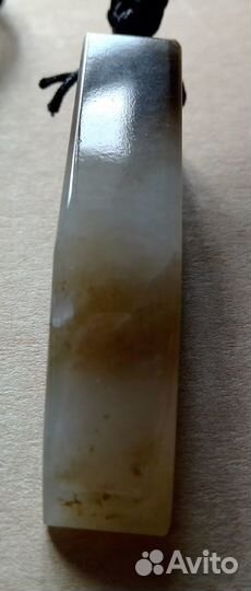 Нефрит Коричнево-Белый натуральный Подвеска