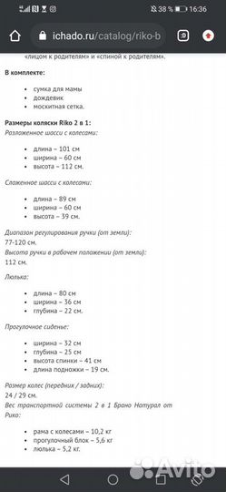 Коляска 2 в 1 Riko