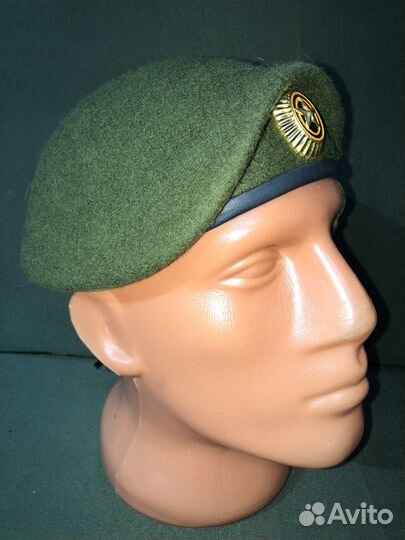 Берет отбитый оливковый общевойсковой с гербом РФ