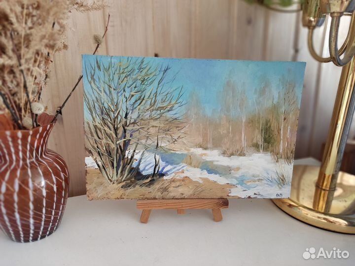 Этюд Весна последний снег