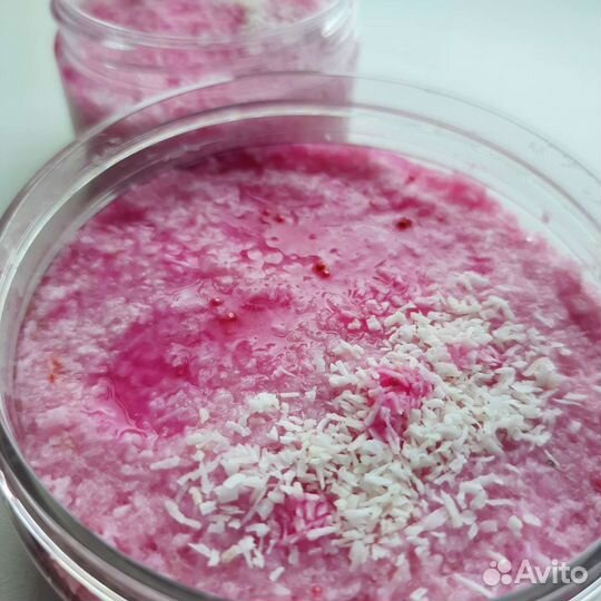 Натуральный малиновый скраб