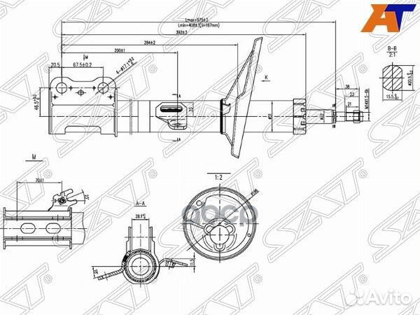 Стойка передняя toyota harrier/lexus RX300 97-0