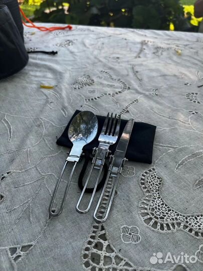 Титановые приборы походные 4 в 1