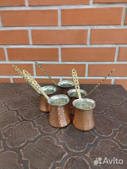 Джезва турка кофеварка 100 мл Турция медь оригинал