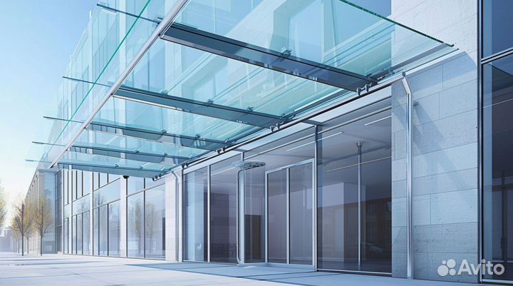 Стеклянный навес