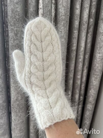 Варежки из пуха норки