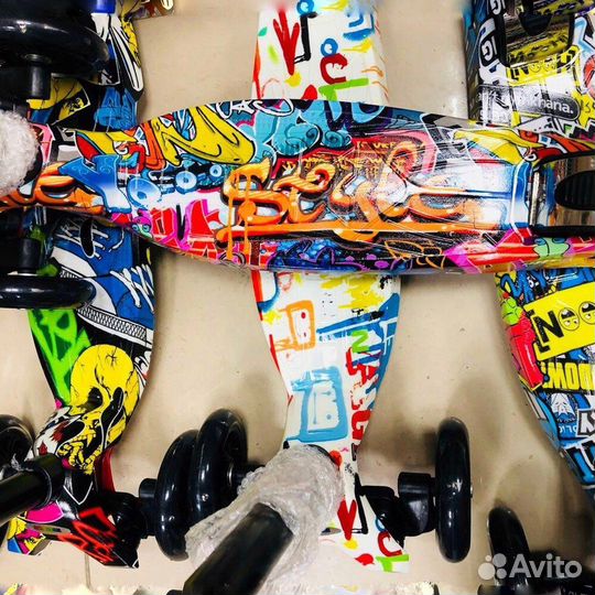Самокат Scooter Макси граффити