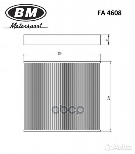 Фильтр салона ford focus 2 03- FA4608 BM-Motors