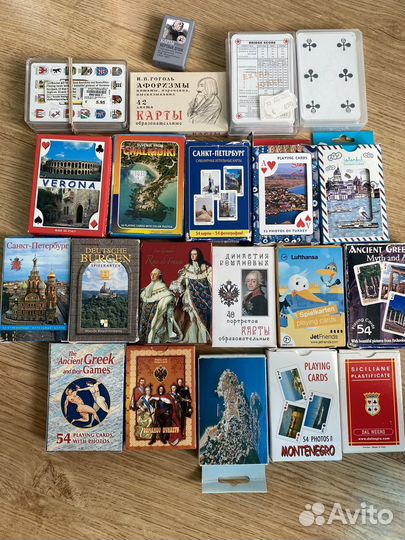 Колода карт игральных зарубежных из разные стран