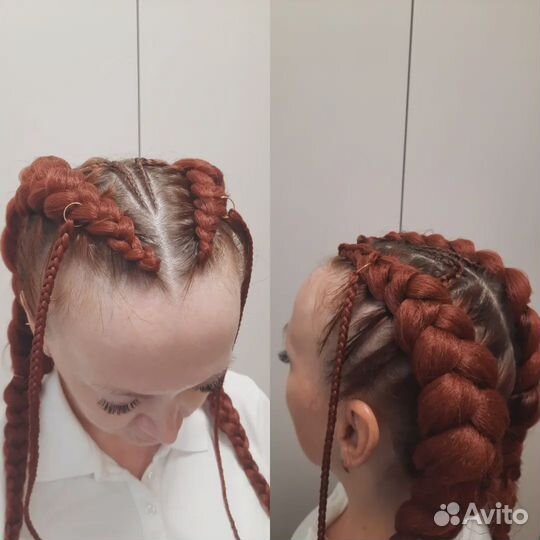 Косы брейды боксерки брейды в хвост,коса Ким