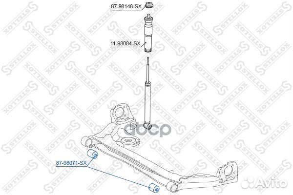 87-98071-SX сайлентблок зад. балки Toyota Prev