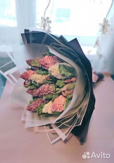 Съедобный букет из зефира сирень