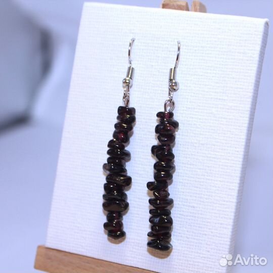 Серьги из граната