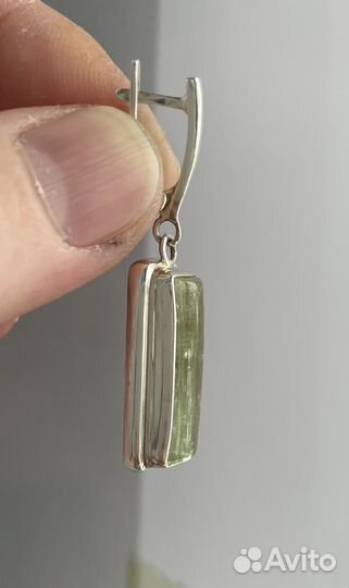 Серьги с гелиодором