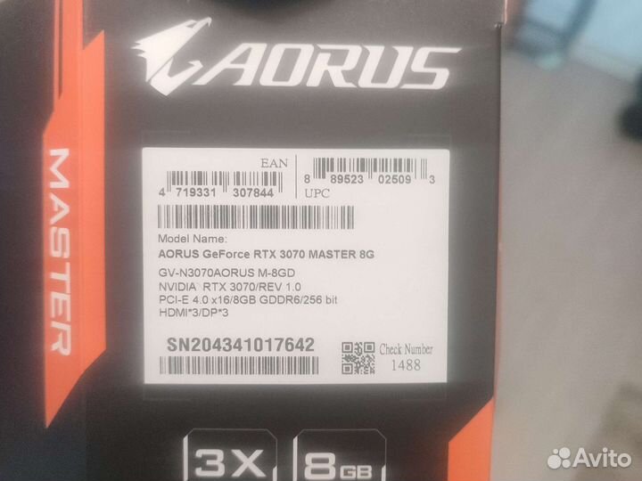 Видеокарта aorus geforce rtx 3070