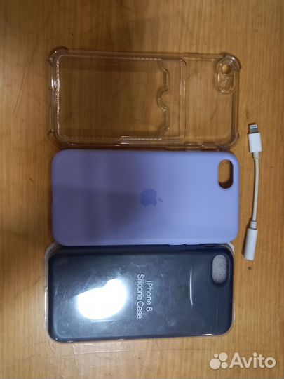 Чехлы для iPhone 7/8/SE переходник для наушников