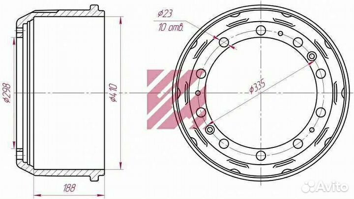 Барабан передний ман