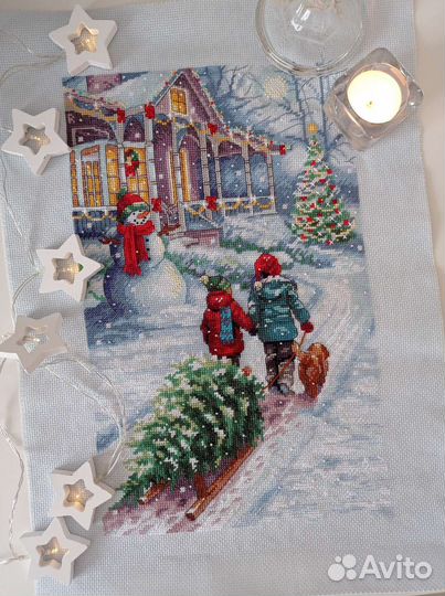 Картина крестиком dimensions Традиция в рождество