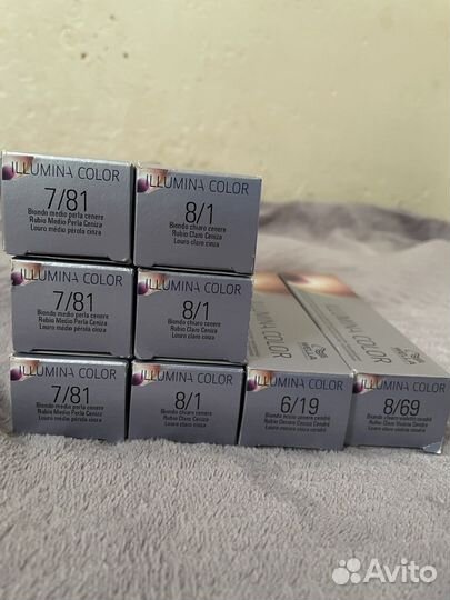 Краска для волос wella осталось 2 шт : 8/1 ; 6/19