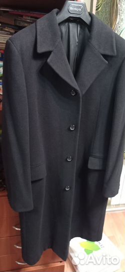 Пальто мужское черное длинное