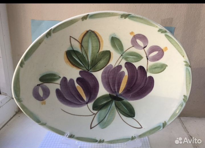 Блюдо-тарелка СССР живопьсь зик