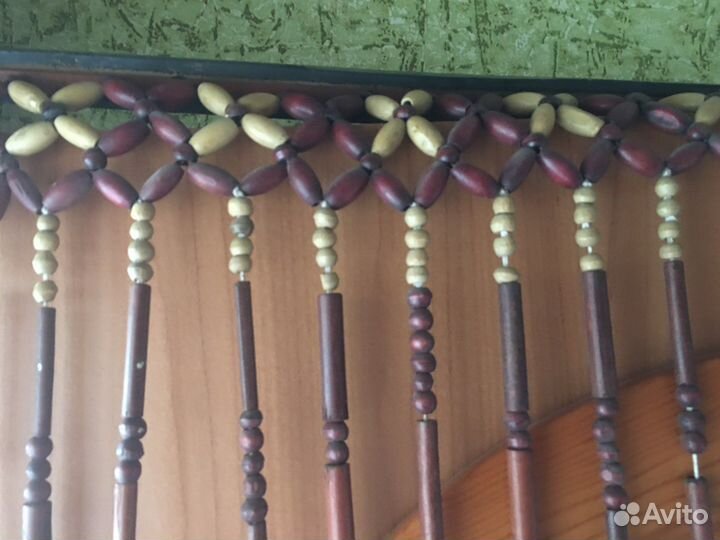 Декоративная, деревянная штора