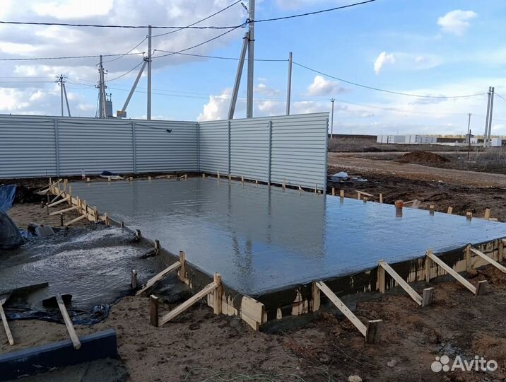 Отмостка Фундамент Бетонные работы Заезды Дорожки