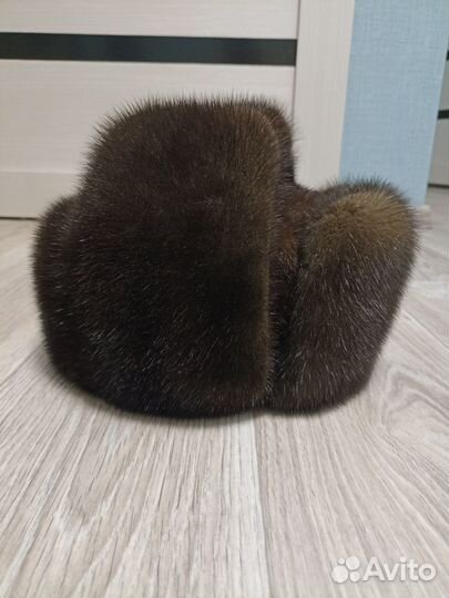 Норковая шапка ушанка мужская