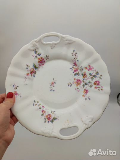 Сухарница фарфор Европа с ручками диаметр 26 см