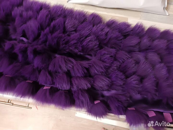 Накидка меховая фиолетовая