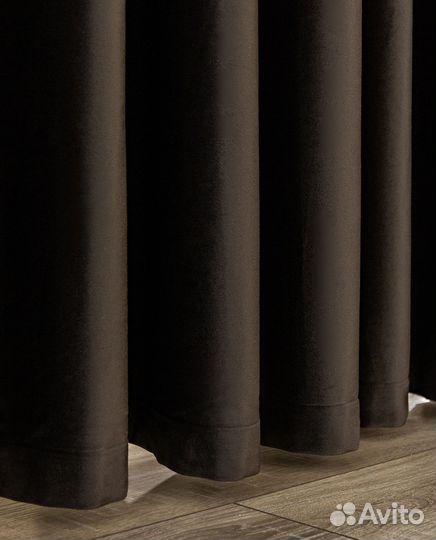 Шторы бархат Беллиссимо шоколад