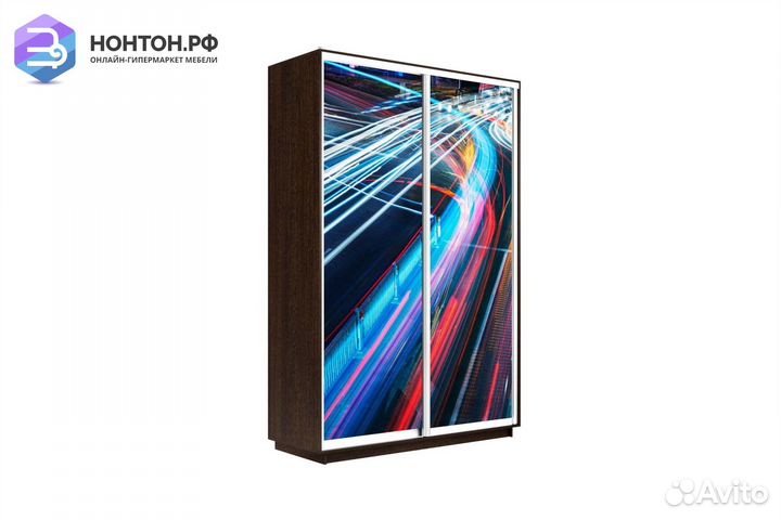 Шкаф-купе 2-х дверный Нонтон фото №1008 / венге