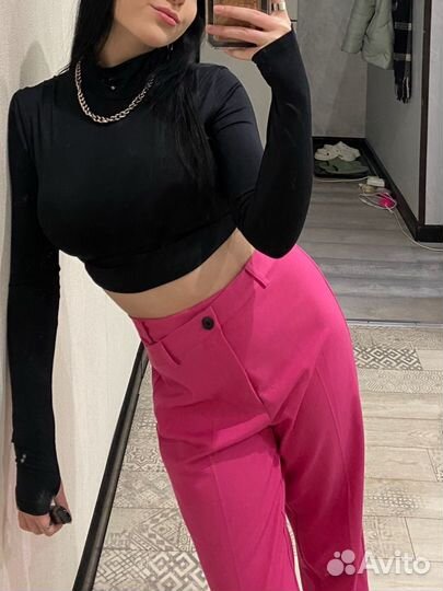 Брюки с ассеметричным поясом