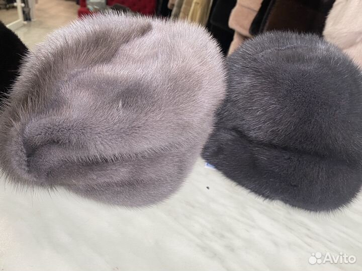 Шапки норковые 5штук береты